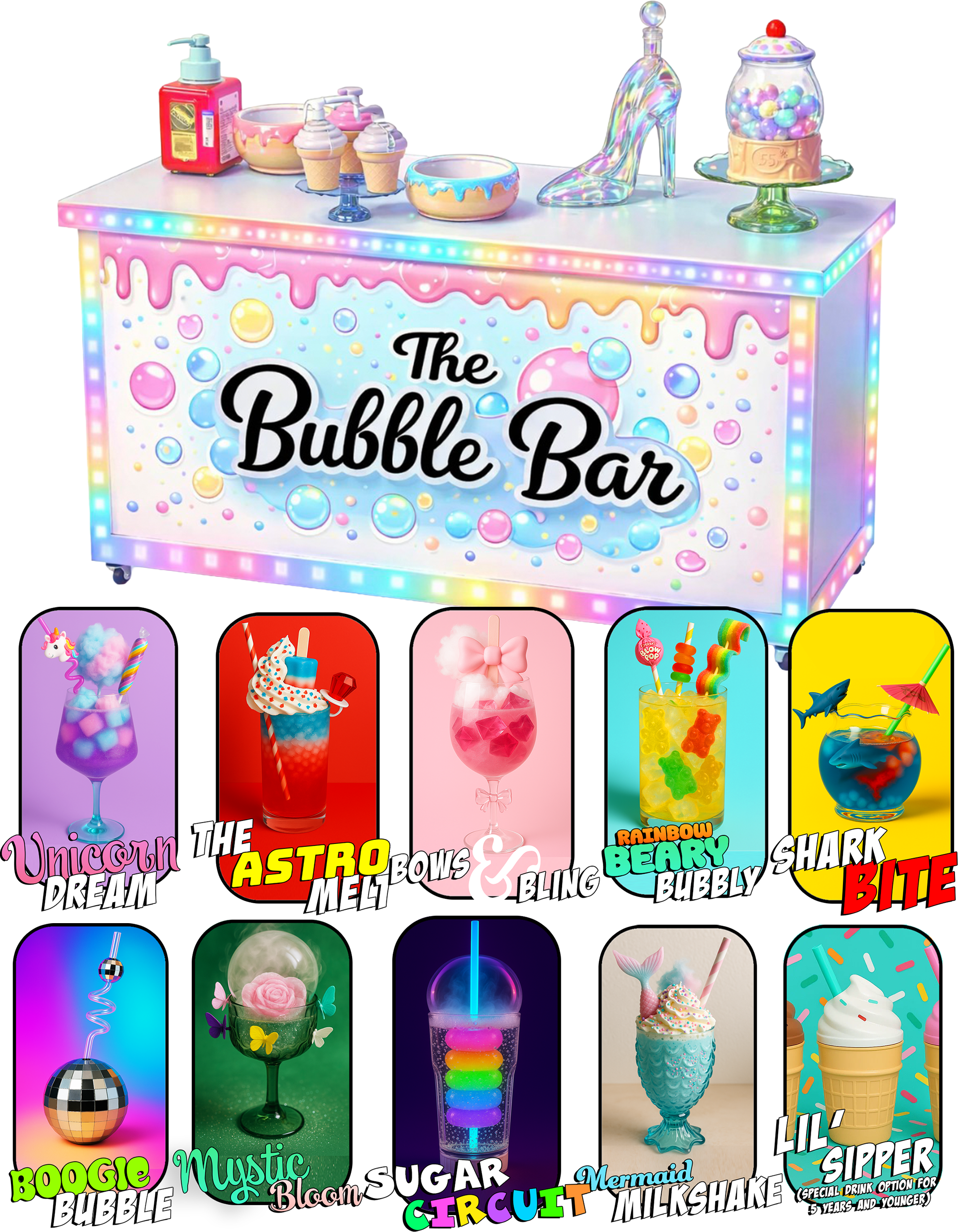 The Bubble Bar menu