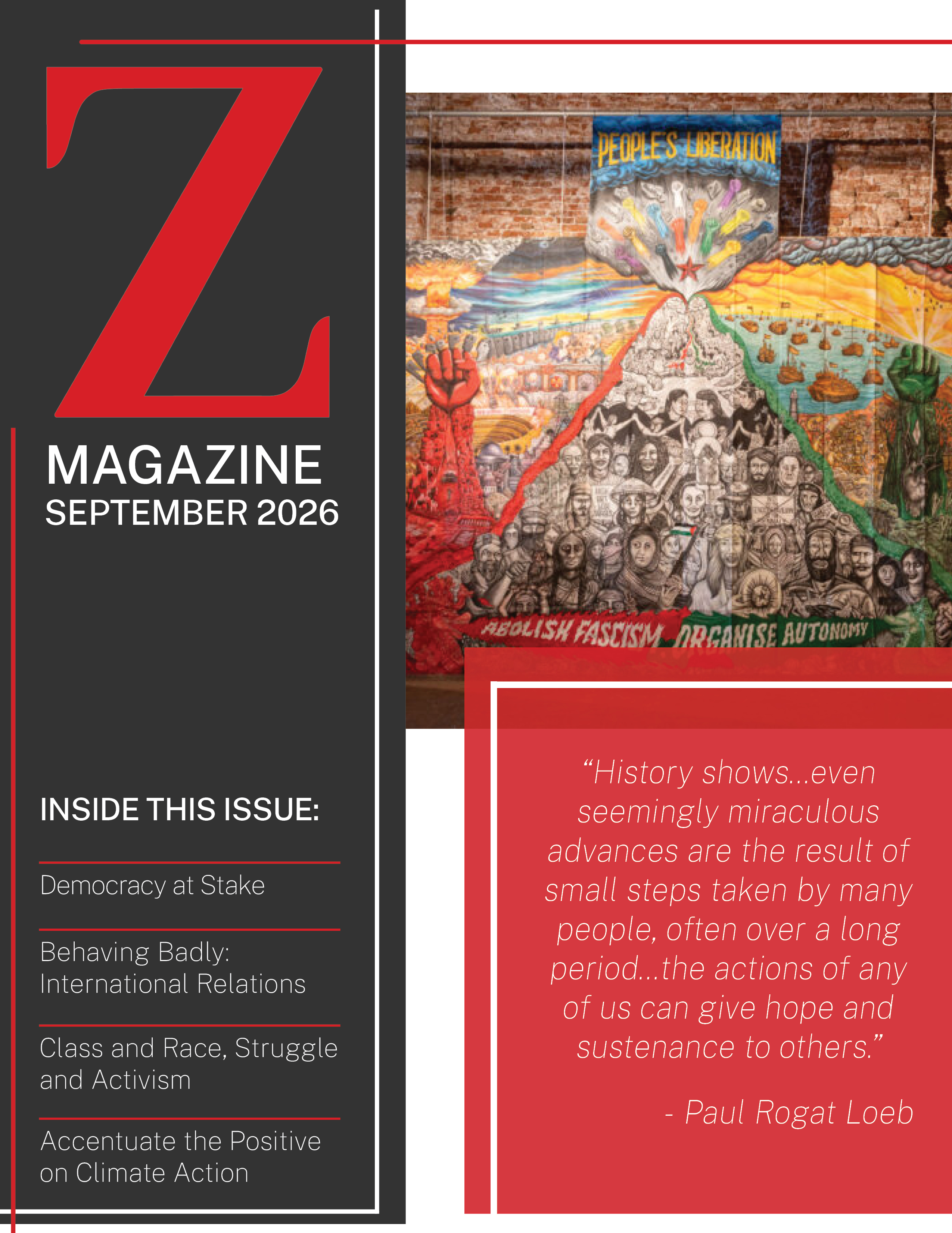 Z Magazine masthead