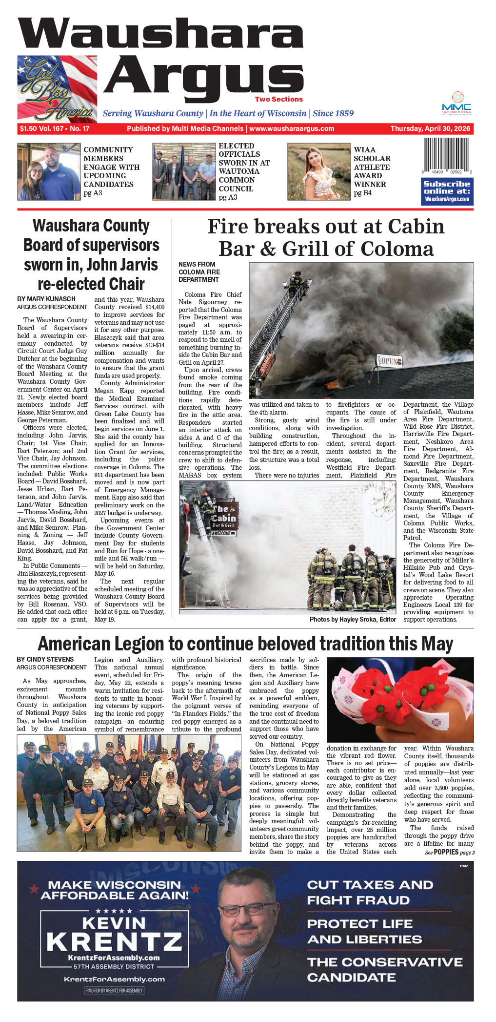 Waushara Argus Cover Image
