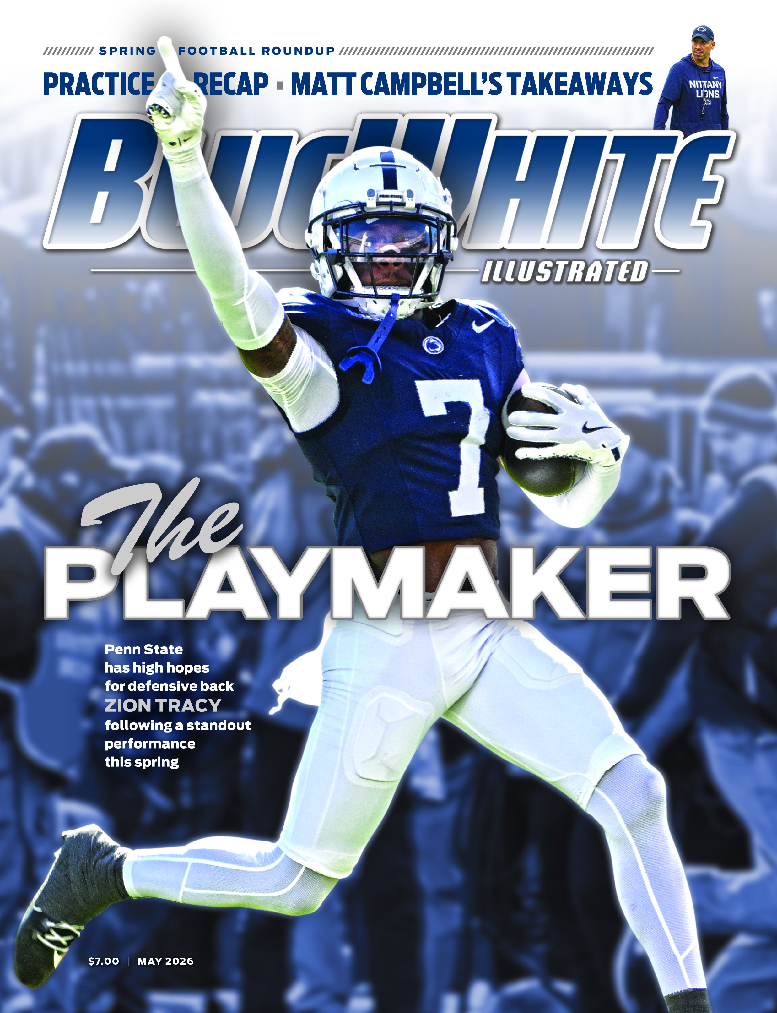 Blue White Illustrated