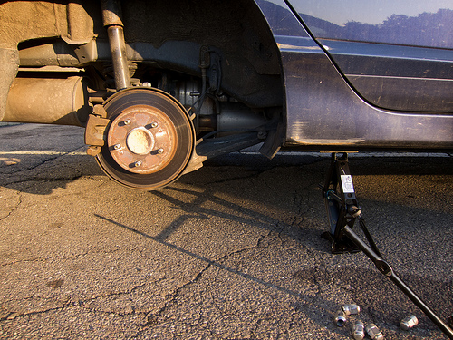 changing a tire photo