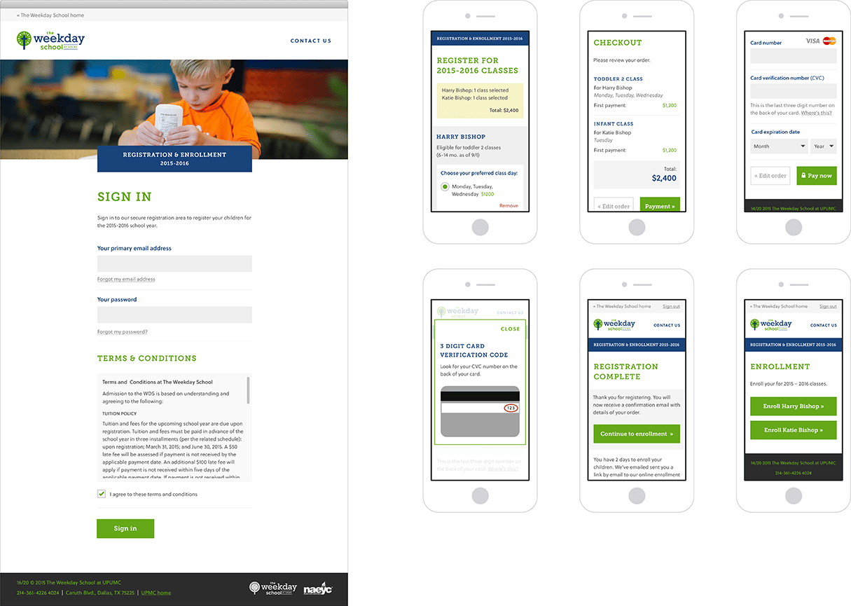 UPUMC Registration System website screens UPUMC Registration System website screens