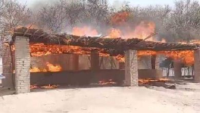 گهرن کي لڳل باهه جو ڏيک