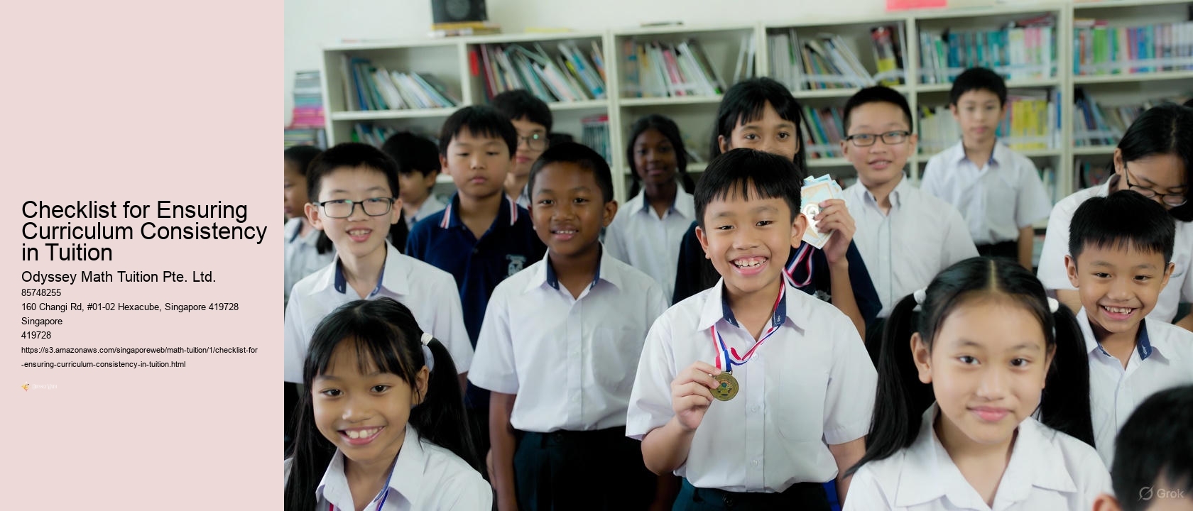 Checklist for Ensuring Curriculum Consistency in Tuition