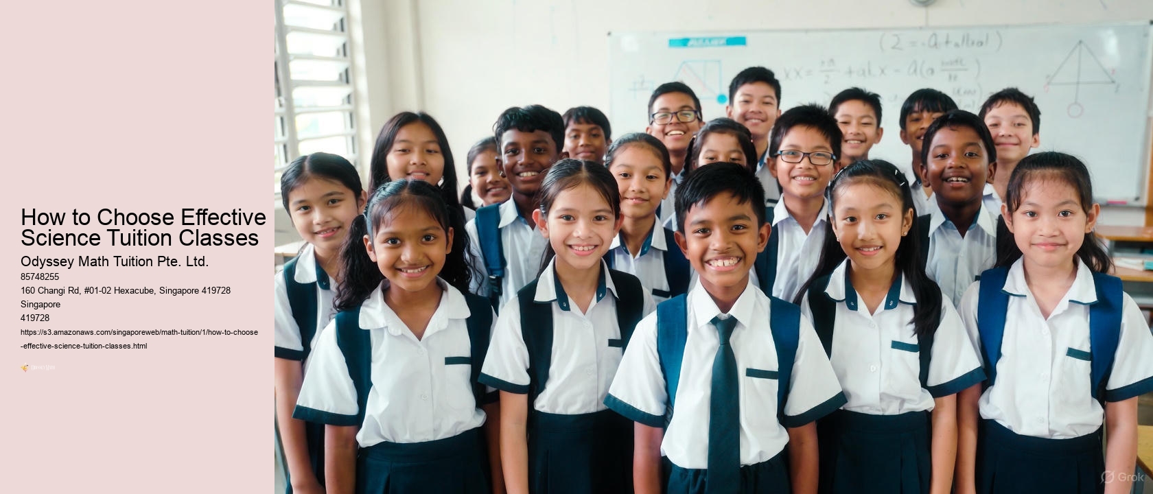 How to Choose Effective Science Tuition Classes