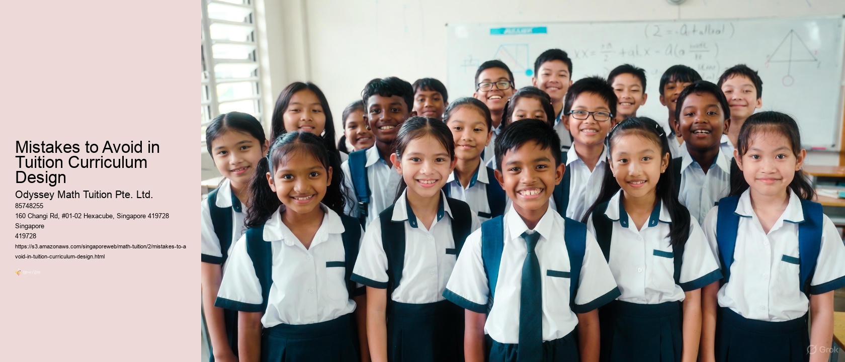 Mistakes to Avoid in Tuition Curriculum Design