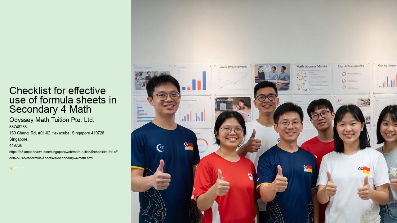 Checklist for effective use of formula sheets in Secondary 4 Math