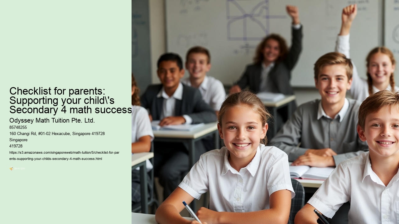 Checklist for parents: Supporting your child's Secondary 4 math success