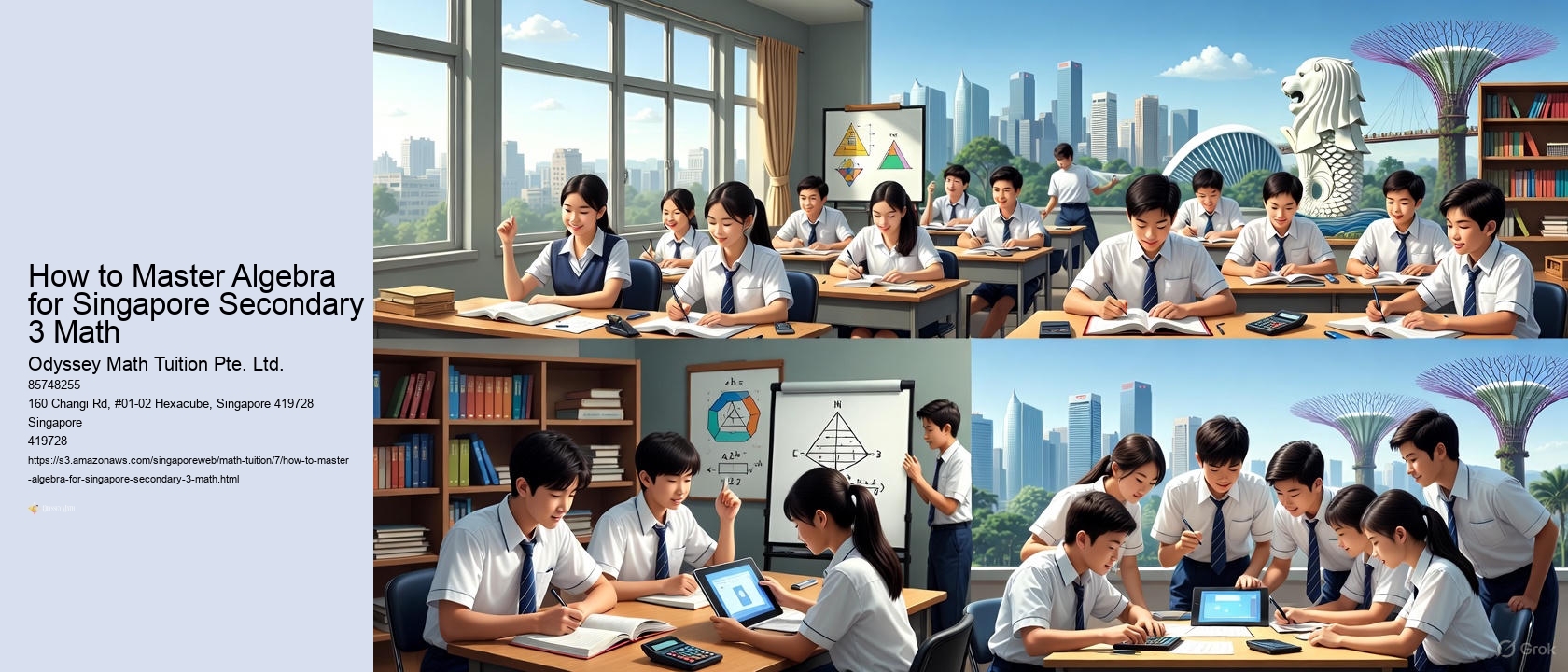 How to Master Algebra for Singapore Secondary 3 Math