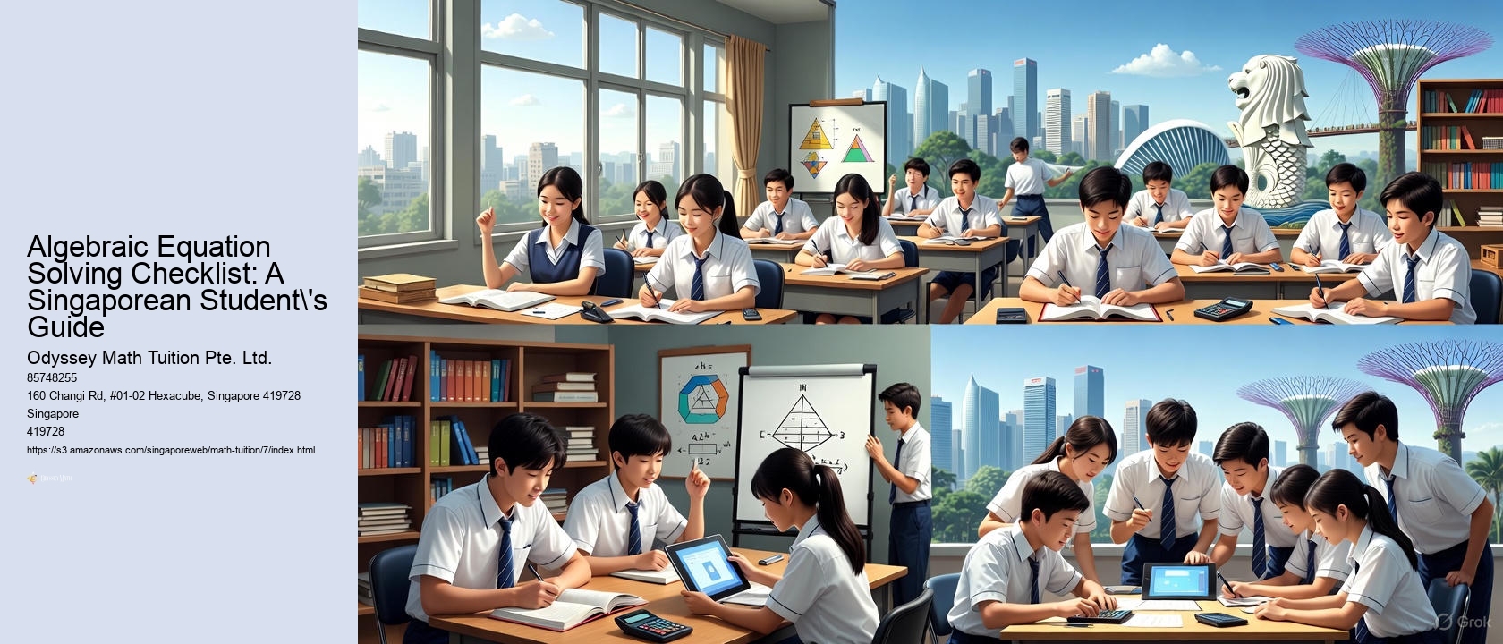 Algebraic Equation Solving Checklist: A Singaporean Student's Guide