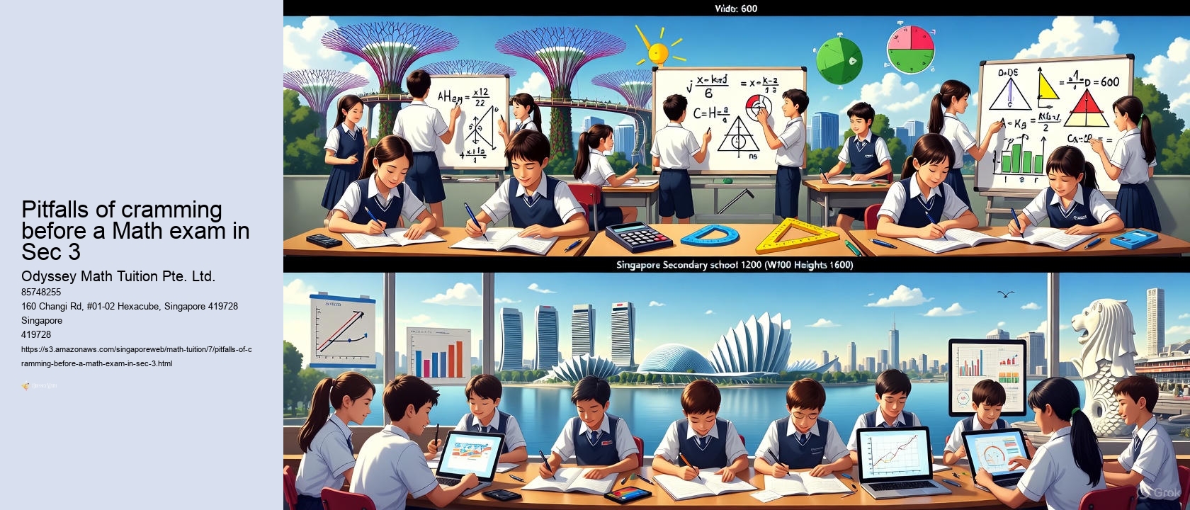 Pitfalls of cramming before a Math exam in Sec 3