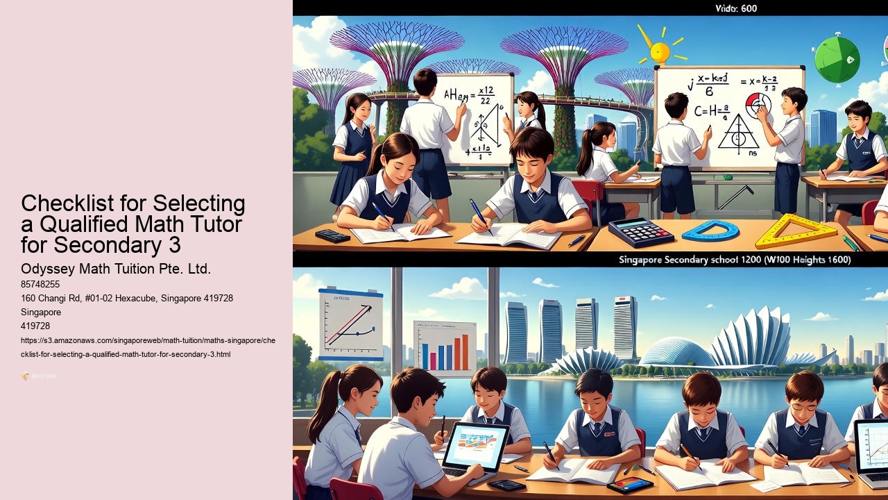 Checklist for Selecting a Qualified Math Tutor for Secondary 3