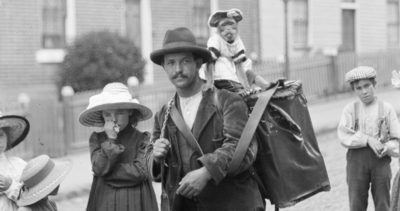 man, child, girl, boy, vintage, monkey, pet, pets, immigrant, workers, work