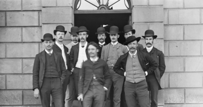 men, hats, suits, gentlemen, portrait, team, stare, look, moustache, vintage