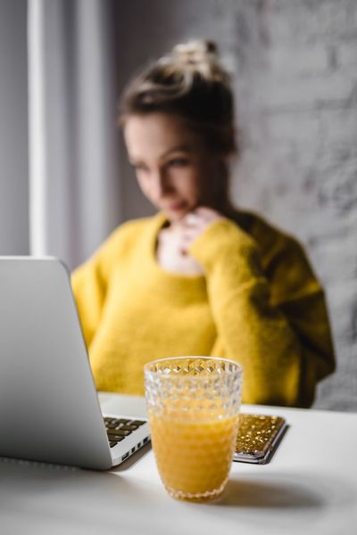 laptop, notebook, keyboard, woman, technology, girl, workplace, workspace, office, working, female, macbook