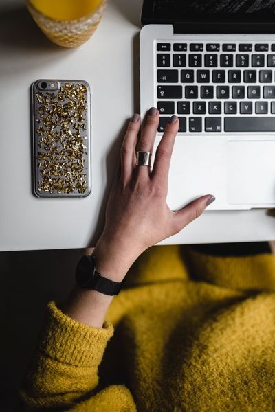 laptop, notebook, keyboard, woman, technology, girl, workplace, workspace, office, working, female