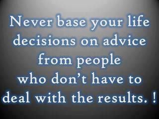 Advice from other people