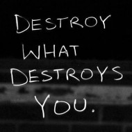 Destroy what destroys you