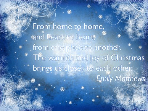 From home to home, and heart to heart