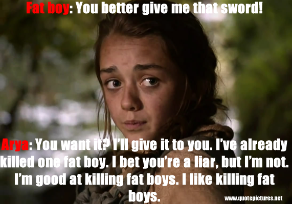 Game of Thrones - You better give me that sword