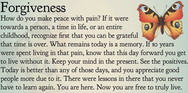 How do you make peace with your pain