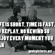 Tumbler Life is short, time is fast, no replay, no rewind