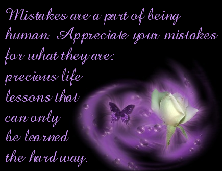 Mistakes are a part of being human