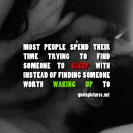 Tumbler Most people spend their time trying to find someone to sleep with with Quote