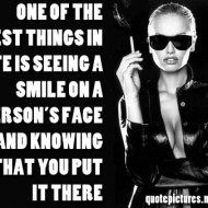 One of the best things in life is seeing a smile on a person's face Tumblr.com quote