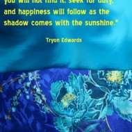 Seek happiness for its own sake and you will not find it
