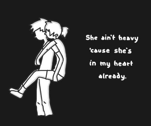She aint heave cause she is in my heart already