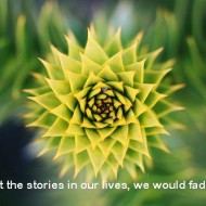 Without the stories in our lives, we would fade away