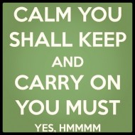 Yoda - Calm you shall keep