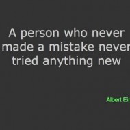 a person who never made a mistake
