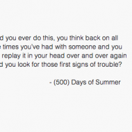 Did you ever do this - 500 days of summer