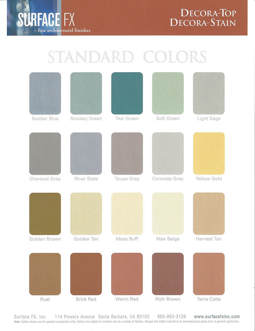 Light Stained Concrete Colors