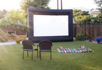 Movie Night set up Santa Barbara