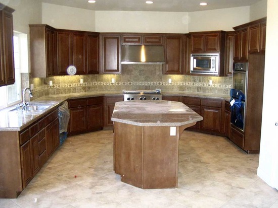 The J Shape with Island Kitchen