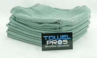 Grey Waffle Glass Microfiber Towels Grey Waffle Glass Microfiber Towels