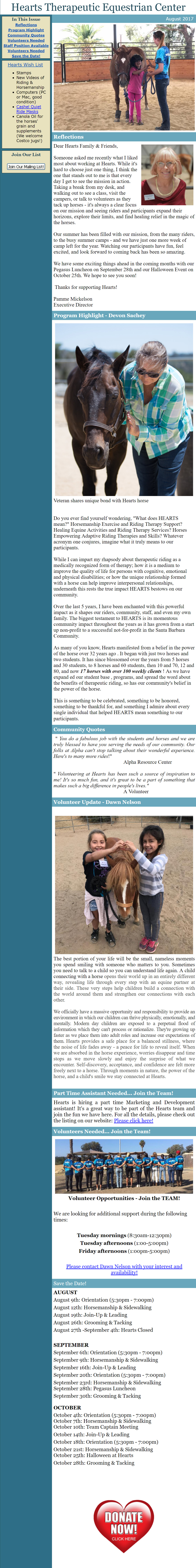 The Hoofbeat Newsletter - August 2017