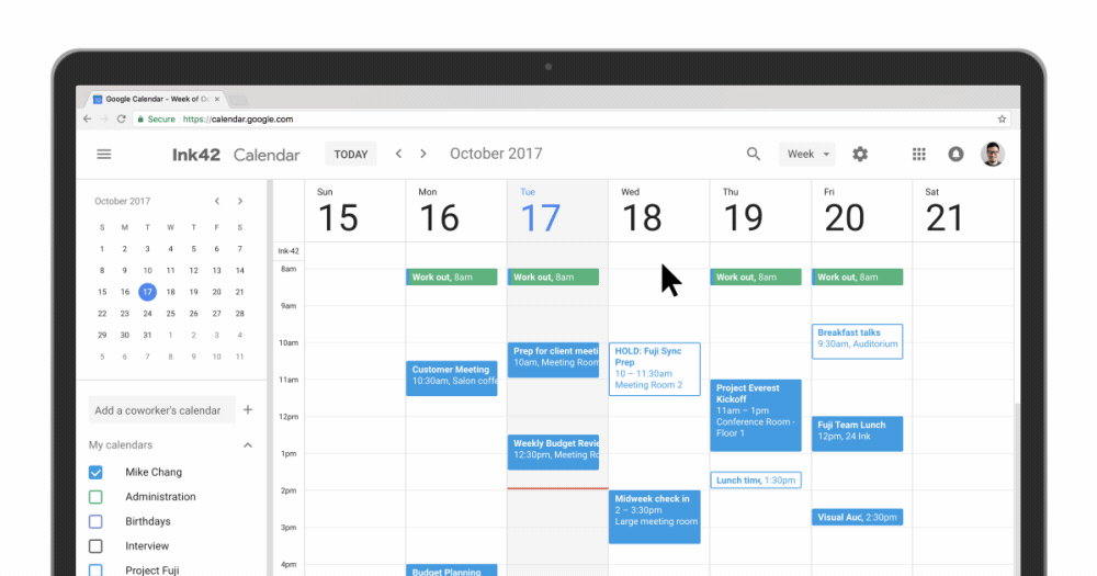 check out the new google calendar for web
