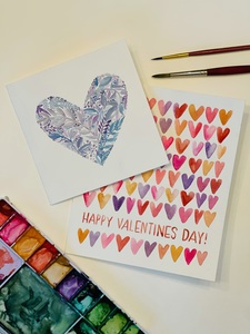 Watercolor Valentines Cards