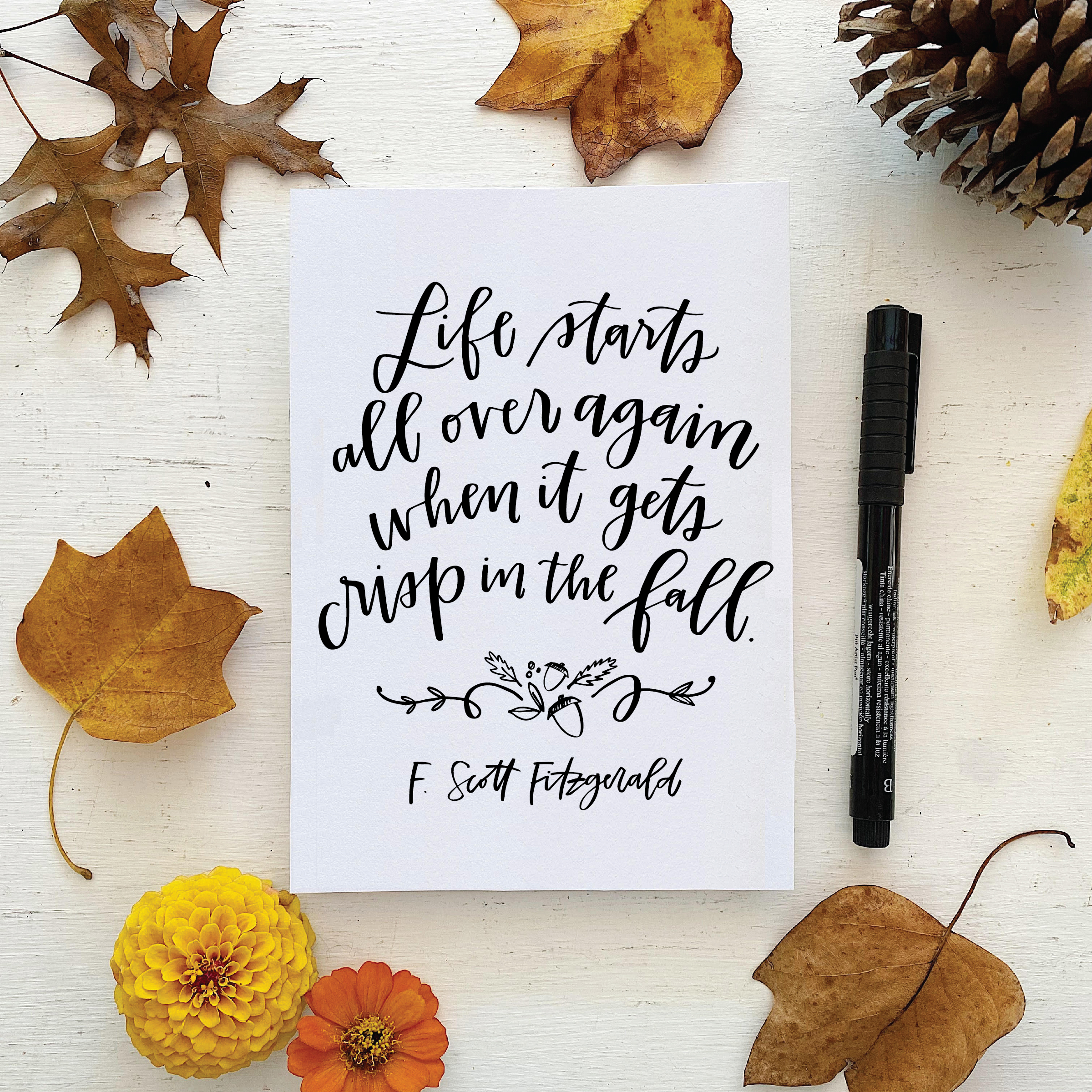 Fall Handlettered Prints