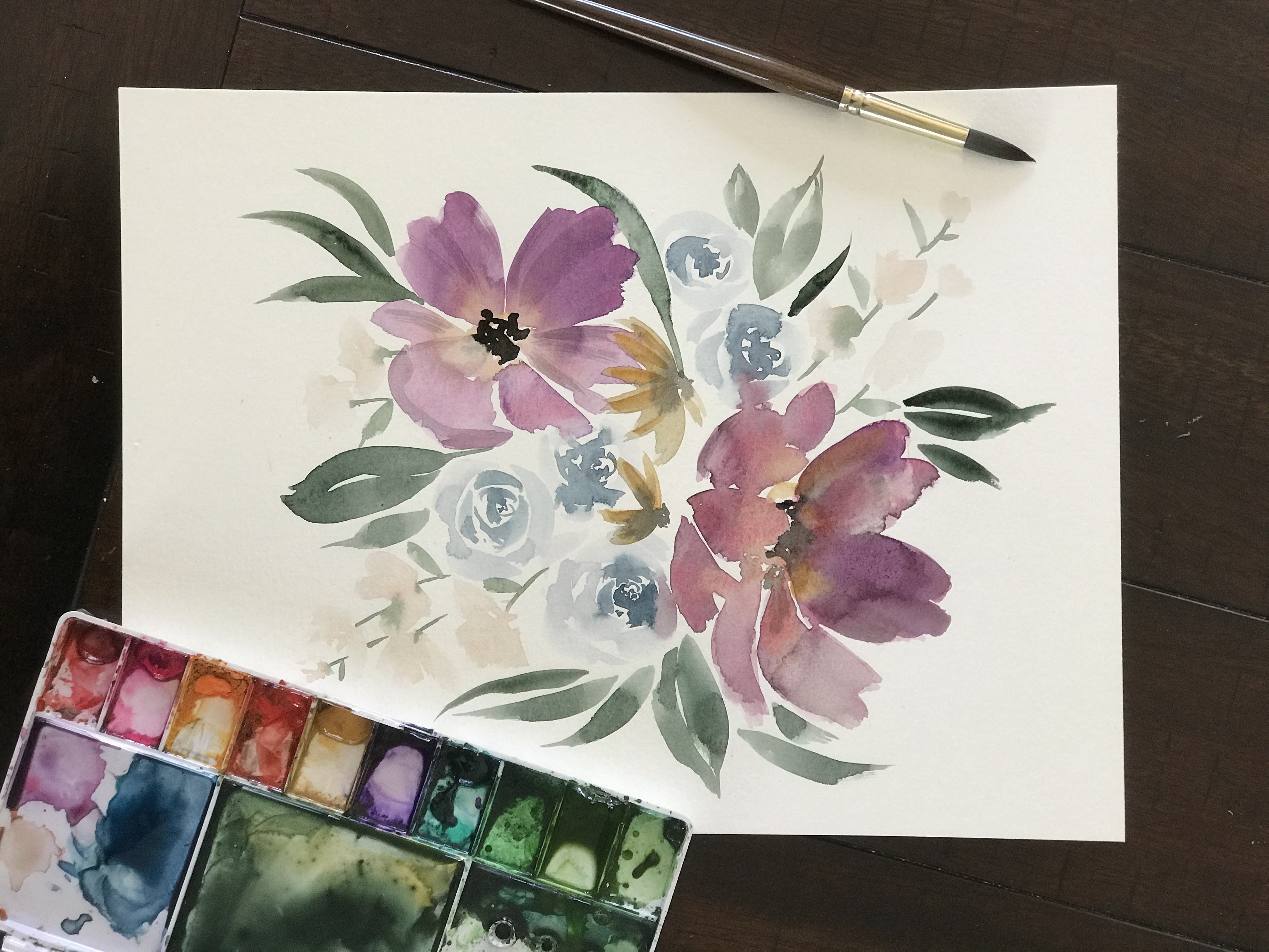 Fall Watercolor Florals