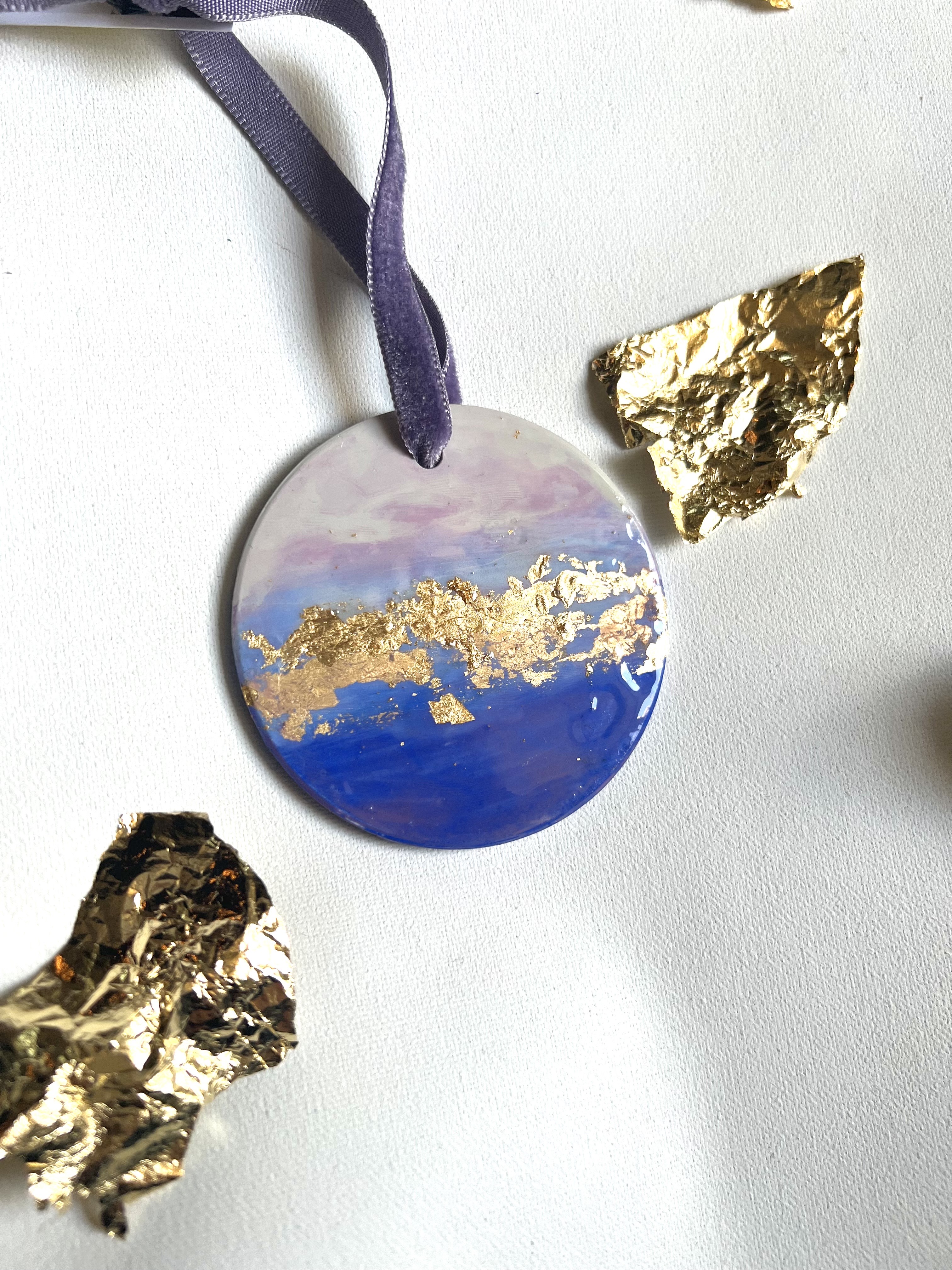 Abstract Gold Leaf Ornaments
