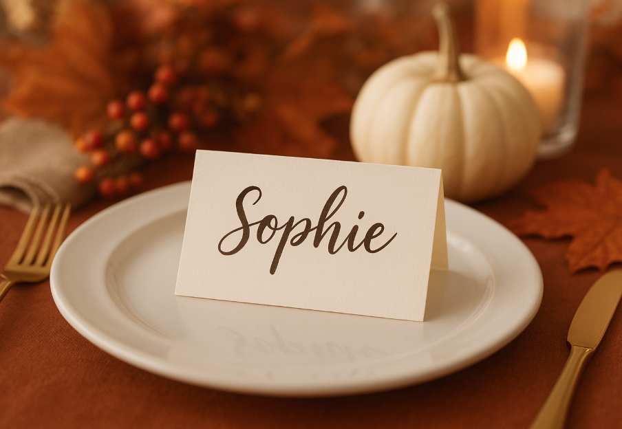 Hand Lettered Place Cards