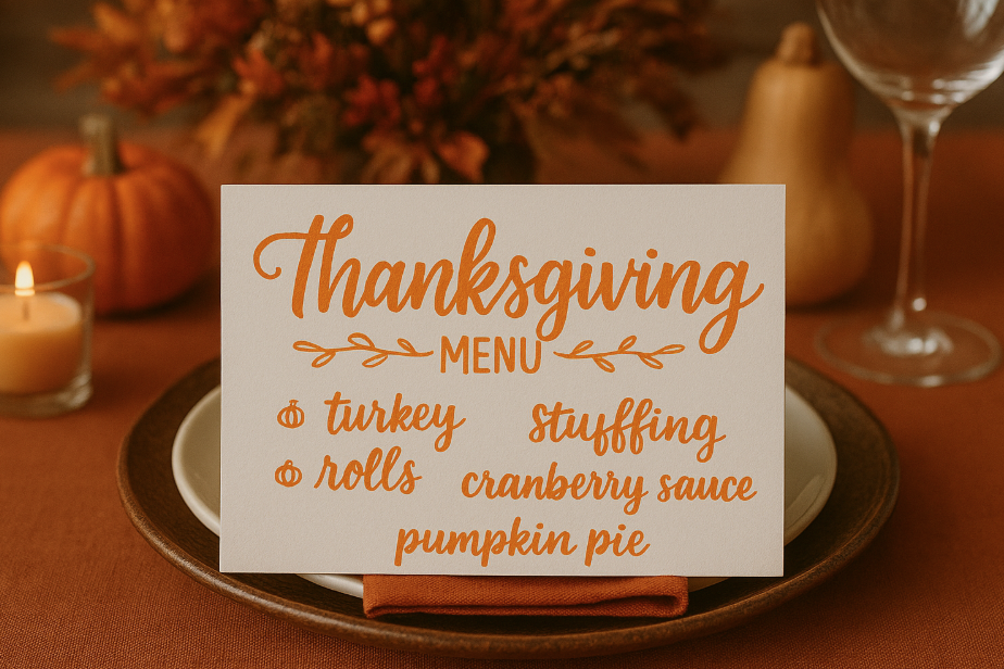 Hand Lettered Menu Cards 