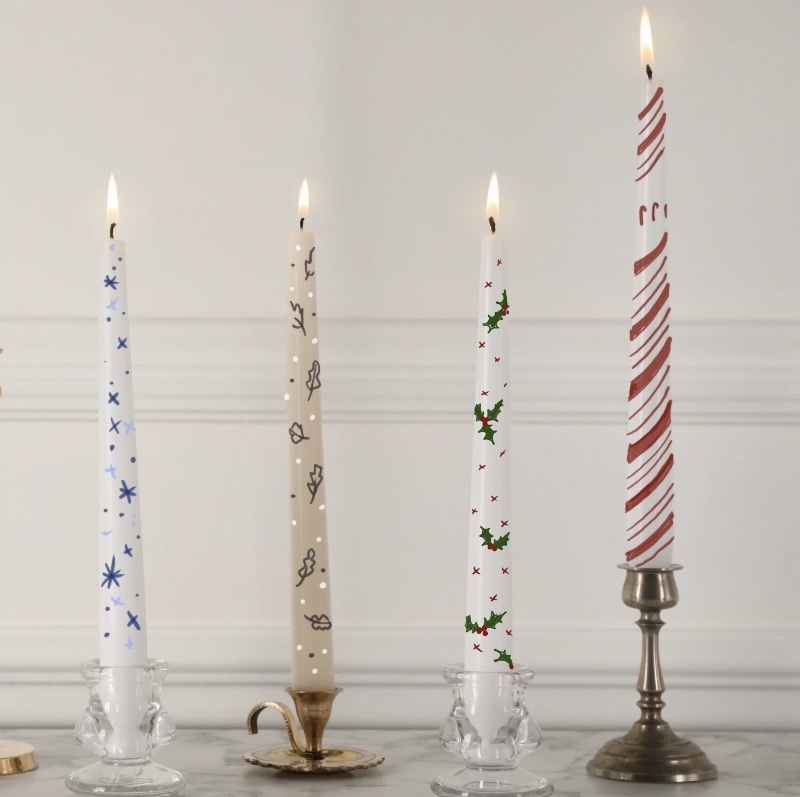 Hand Painted Taper Candles