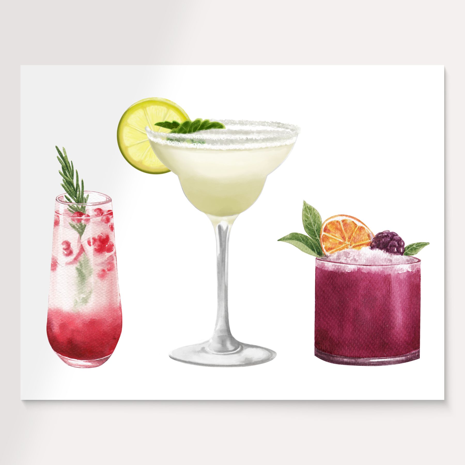 Watercolor Fancy Beverage