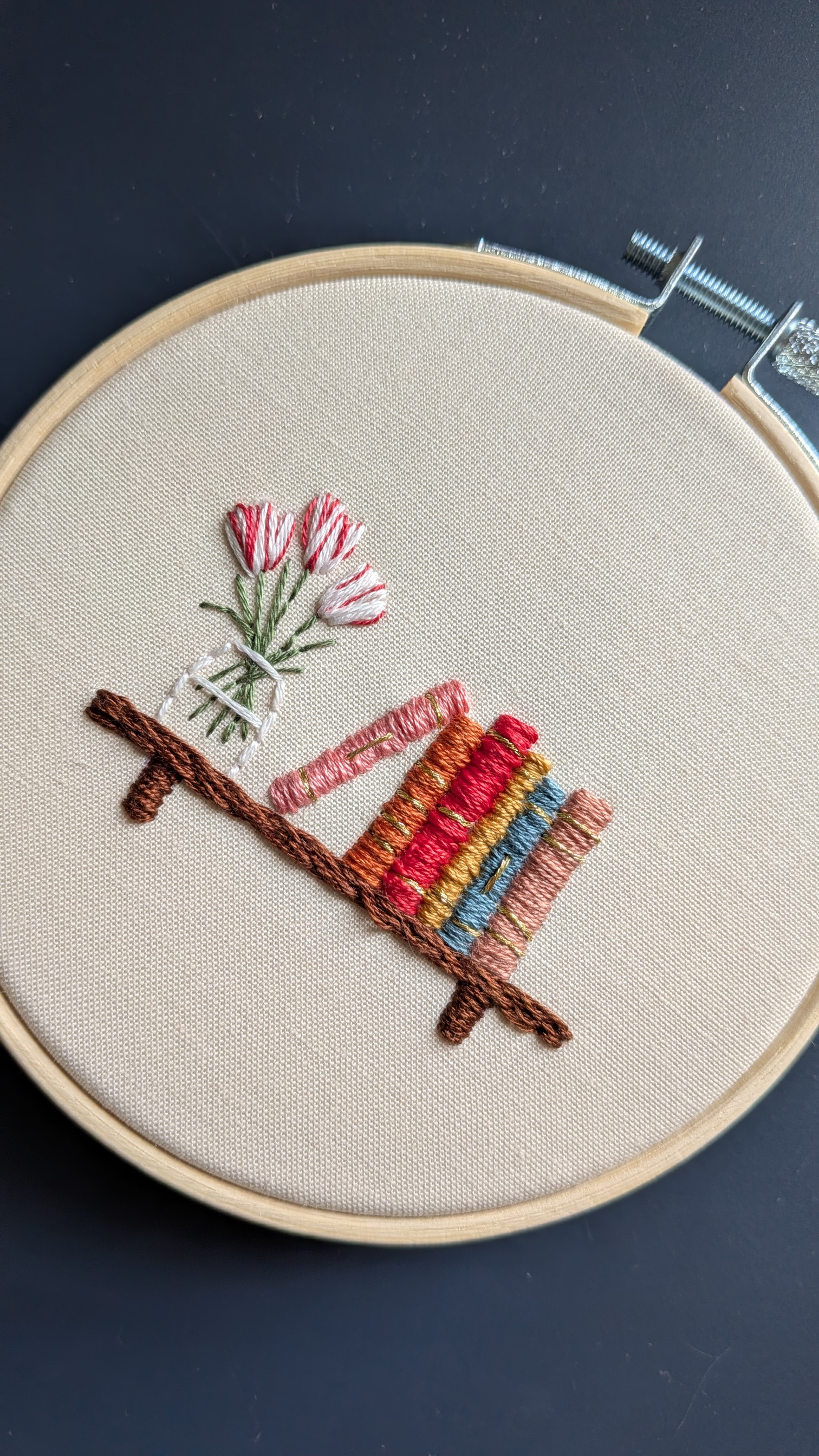 Books & Blooms Embroidery